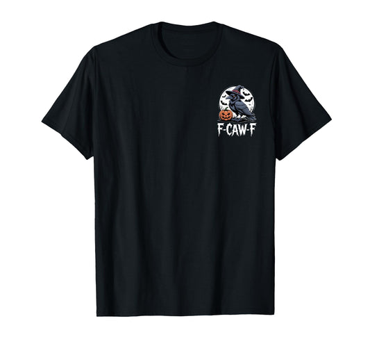 F-CAW-F Raven Witch Hat Halloween Pocket Look for Adults T-Shirt