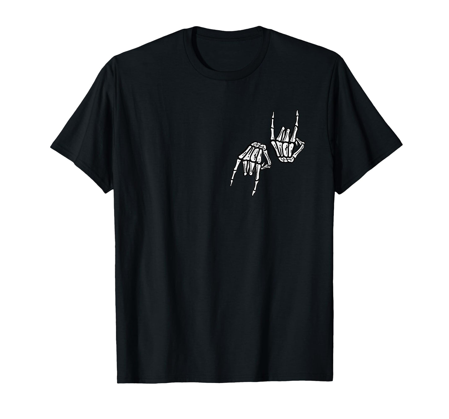 Halloween Skeleton Hand Men Women Rock Retro T-Shirt