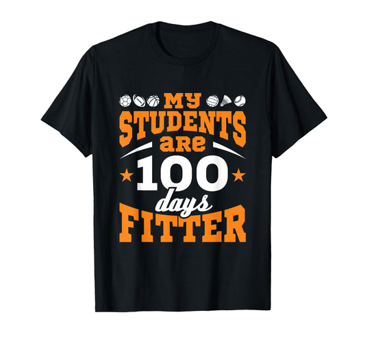 100 Days of School PE Teacher Gym Coach Physical Education T-Shirt for Men Women