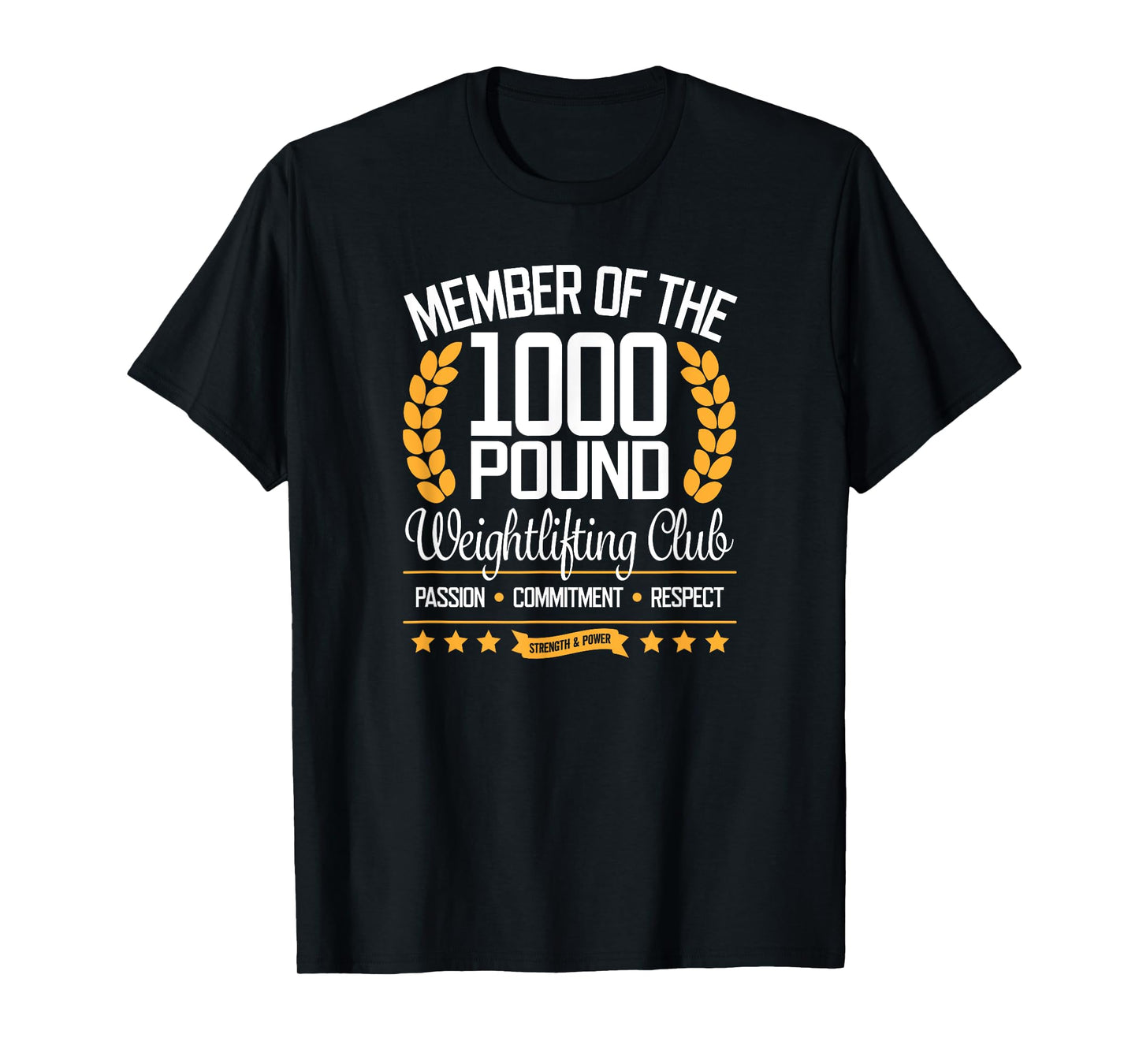 Powerlifter Bodybuilder Gift Tee 1000 Pound Club T-Shirt T-Shirt