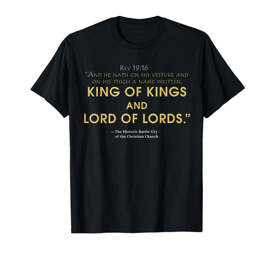 king and lord Jesus t-shirt, Revelation 19:16 bible T-Shirt