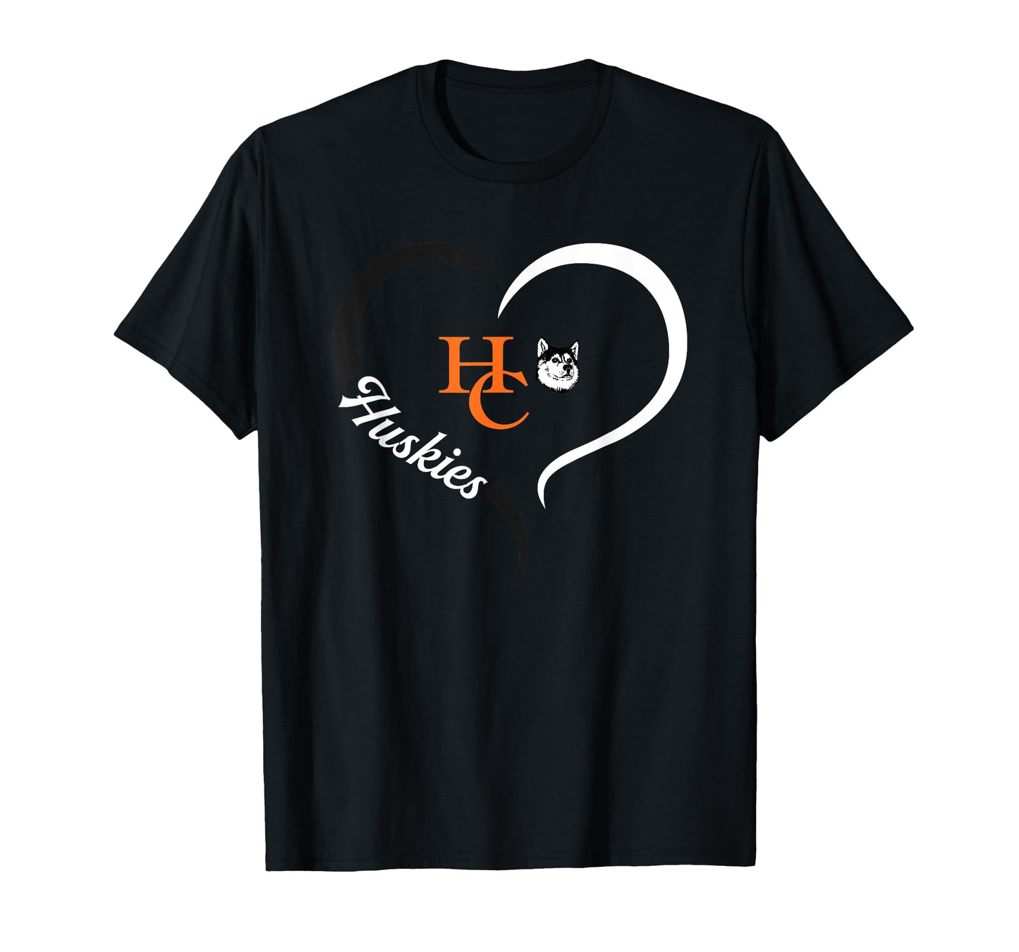 Harbor Creek Huskies Logo Half Heart Slogan HS T-Shirt