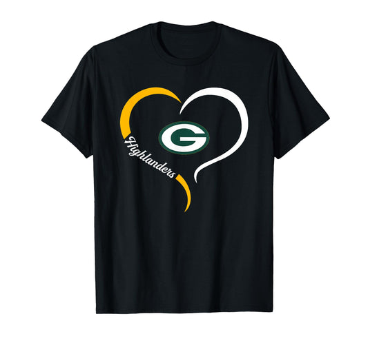 Glenvar Highlanders Logo Half Heart Slogan HS T-Shirt