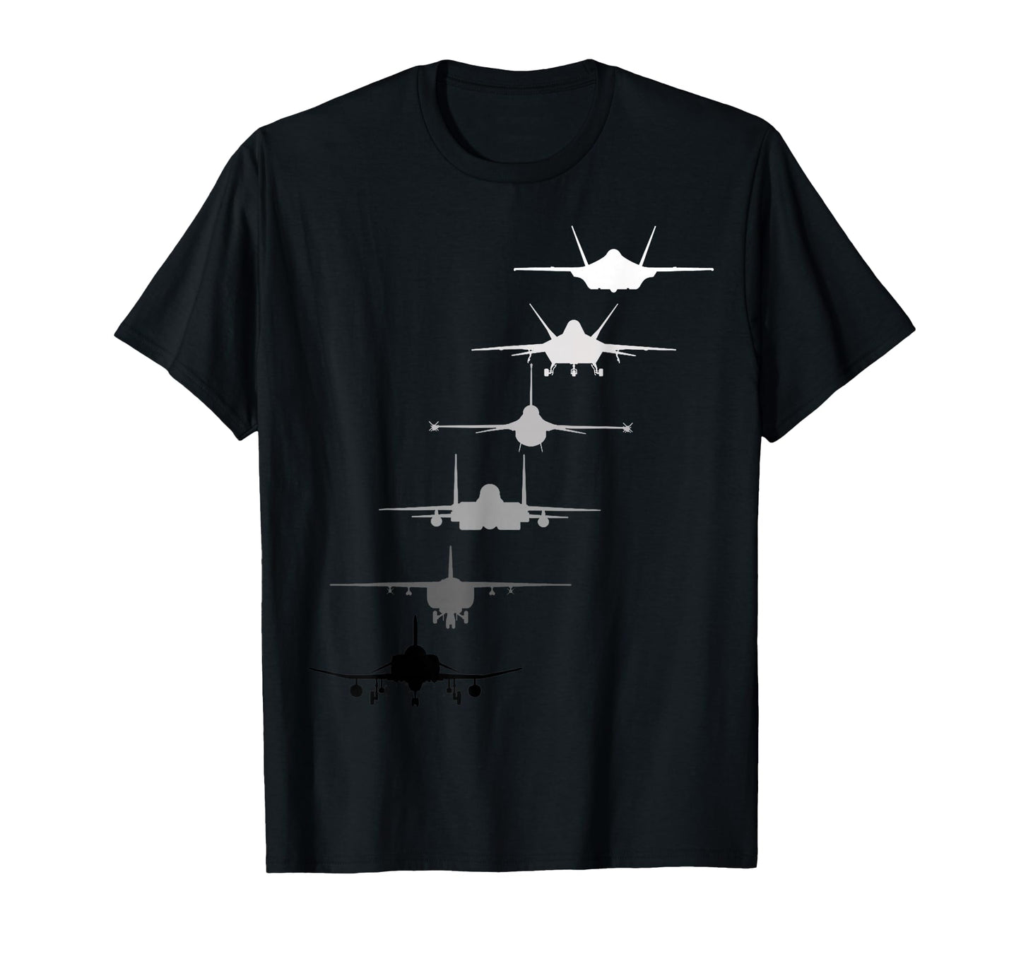 Air Force Fighter Jets F-4 F-111 F-15 F-16 F-22 F-35 T-Shirt