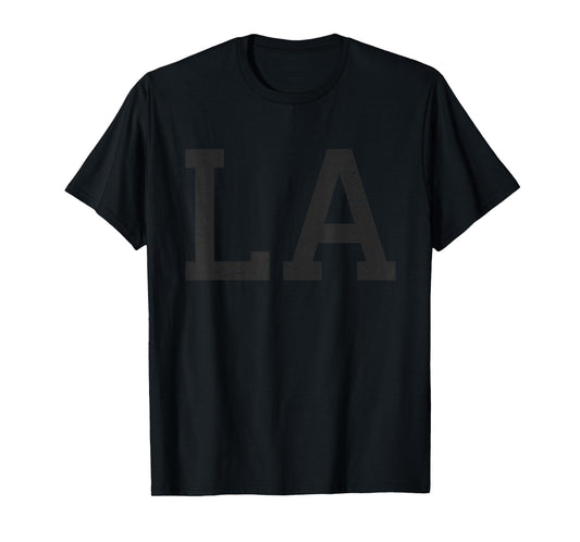 Los Angeles Tshirt Women Men | Cool Black Text Distressed LA T-Shirt