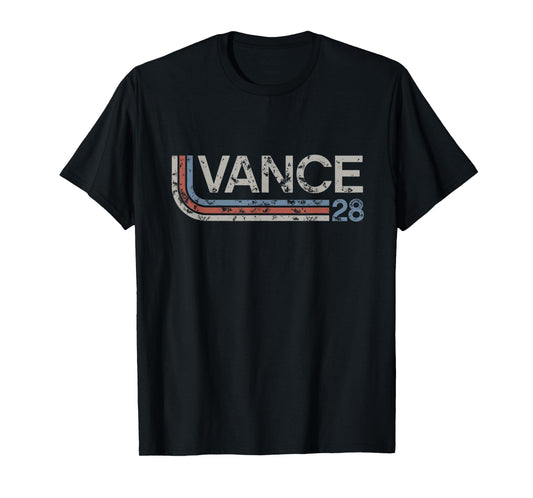 JD Vance 2024 Vintage Grunge Retro Stripe Vance 2028 T-Shirt