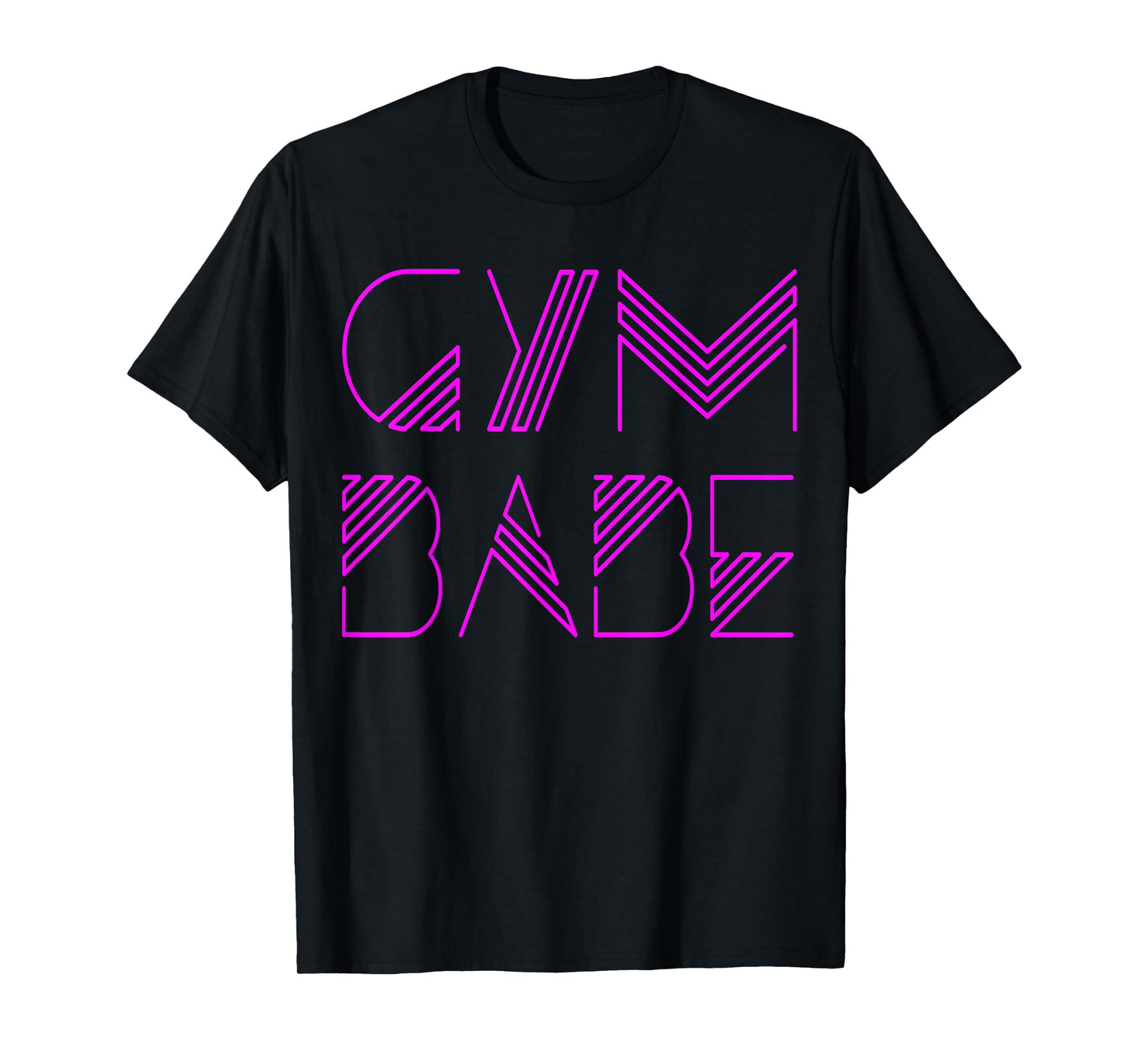 Gym Babe Sassy 80s Lettering Typography Workout T-Shirt T-Shirt