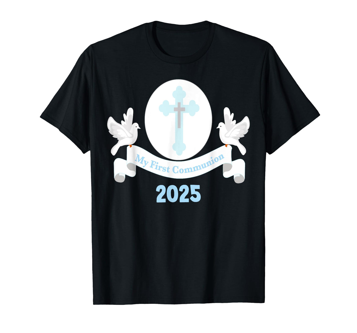 Boy First Communion 2025 Cross Son Godson Nephew Grandson T-Shirt