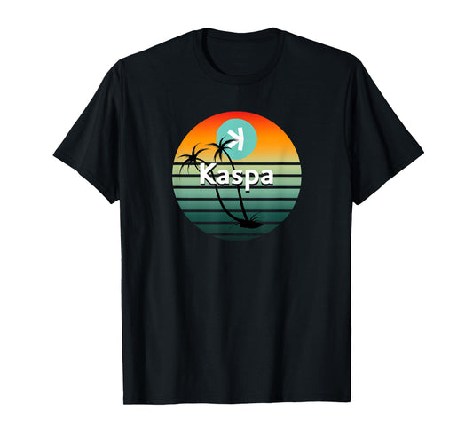 Kaspa CryptoRetro Sunset T-Shirt