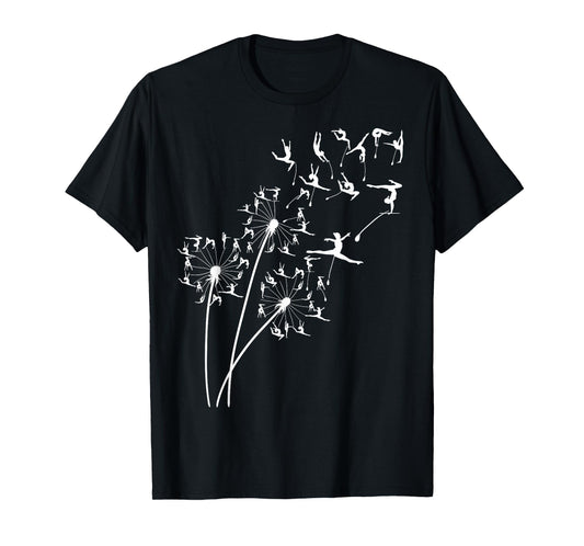 Dandelion Gymnastics Flower, Floral Gymnastics Tree T-Shirt