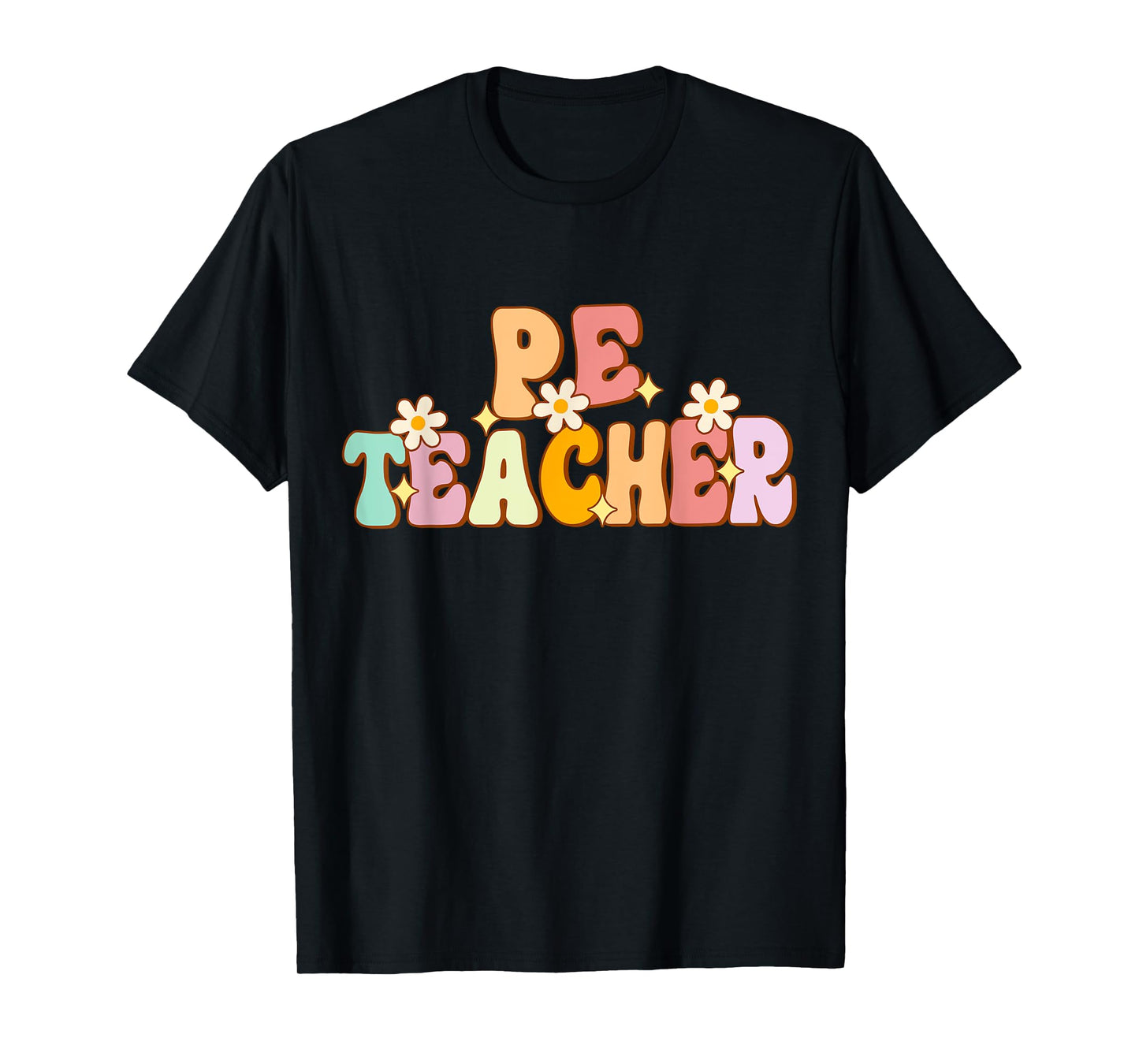 Groovy Physical Education Teacher PE Squad back To School T-Shirt