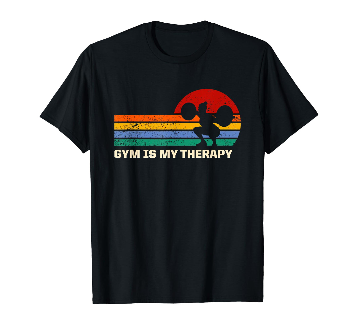 Gym Is My Therapy Workout Sayings Fitness Quotes Health T-Shirt