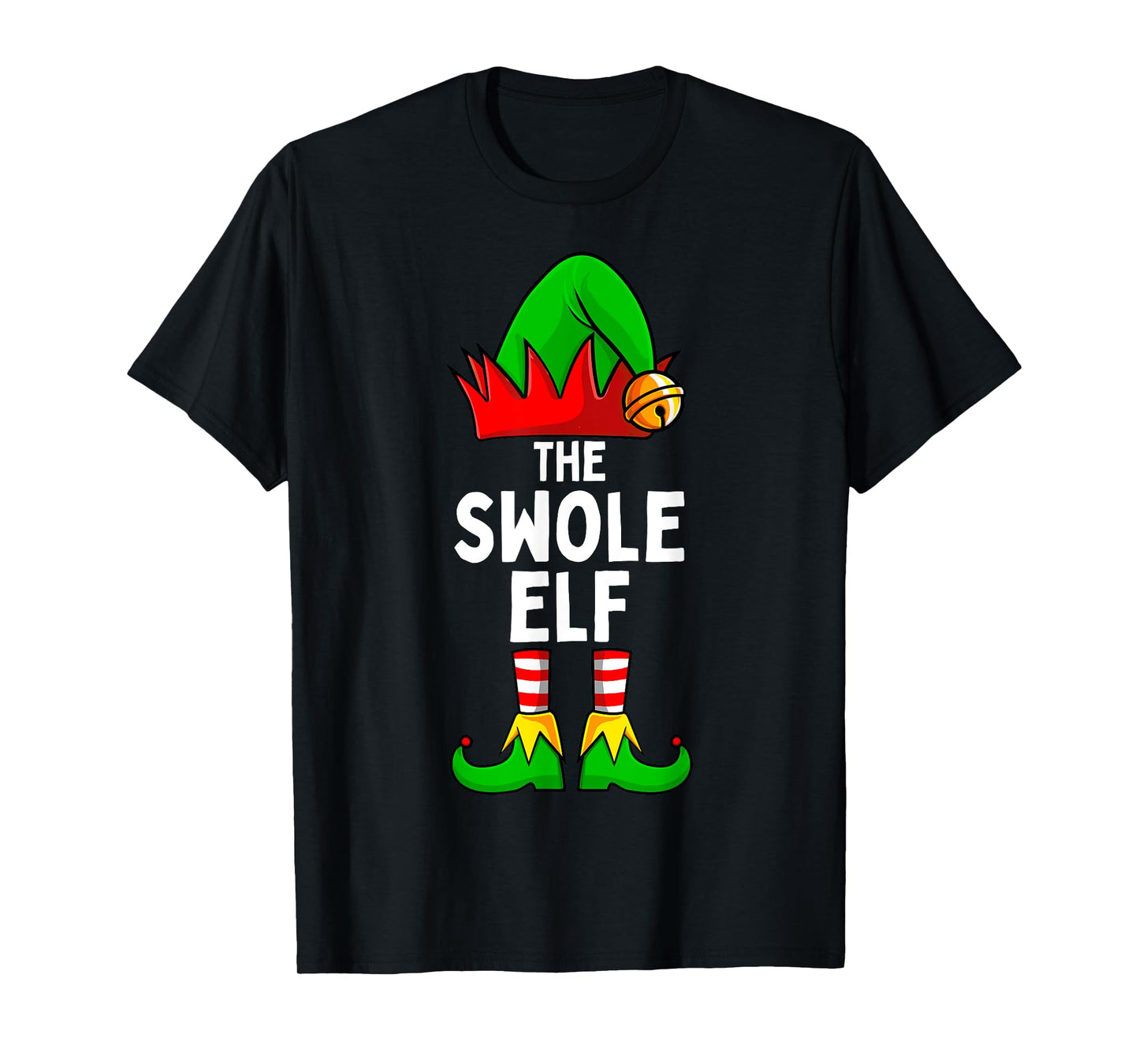 Swole Elf Matching Family Christmas T-Shirt