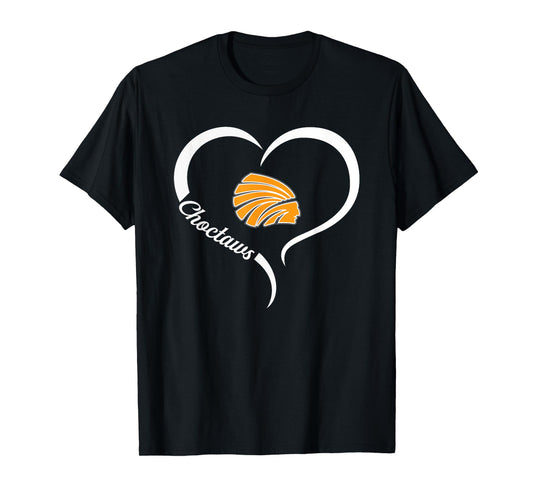 Dyer County Choctaws Logo Half Heart Slogan HS T-Shirt