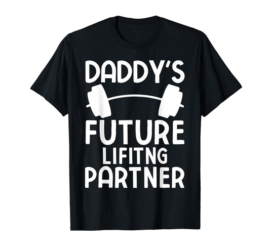 Daddy's Future Lifting Partner Funny Bodybuilding Kids T-Shirt