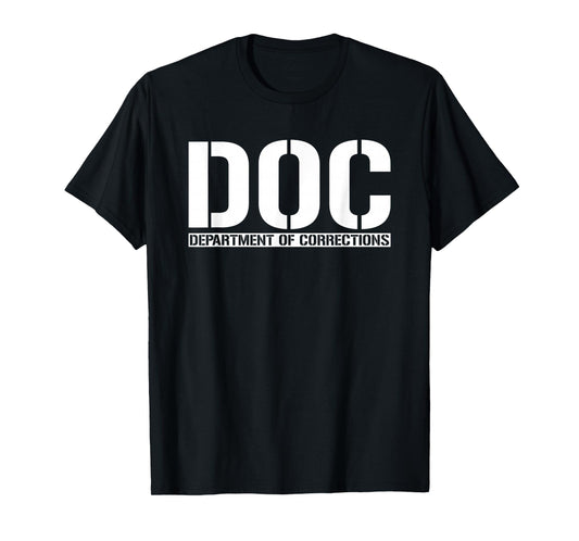 DOC DEPARTMENT OF CORRECTIONS INMATE OFFICER COSTUME TEE T-Shirt