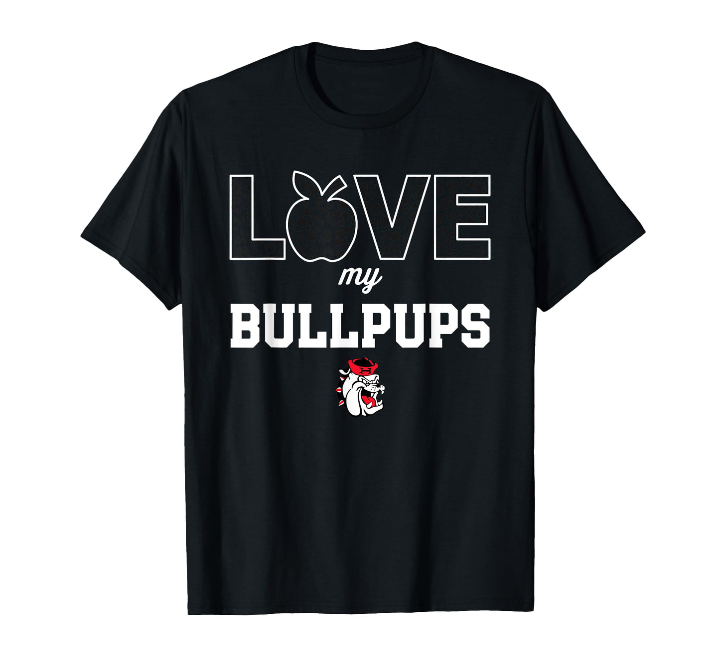 Hanford Bullpups Logo Love My Team HS T-Shirt