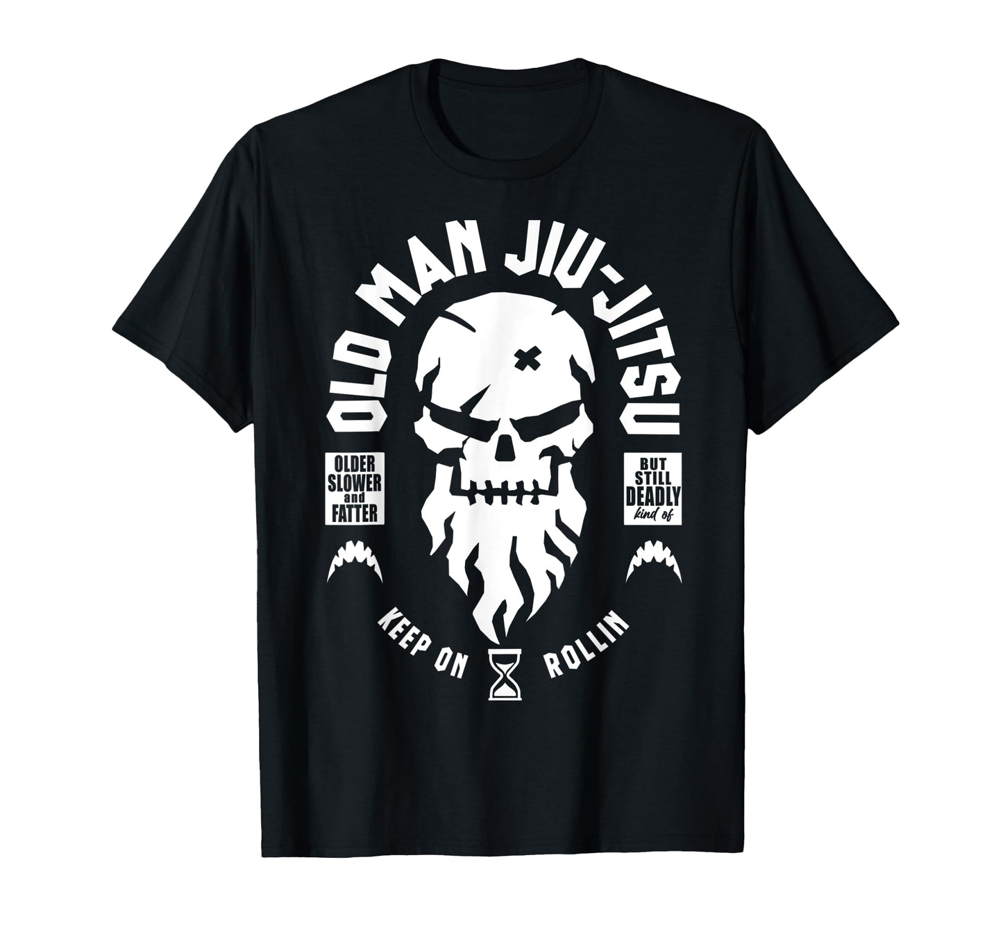 Vintage Old Man Jiu-Jitsu But Still Deadly Keep On Rollin T-Shirt