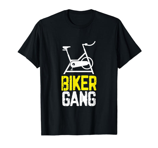 Biker Gang Funny Spin Saying Gym Workout Spinning T-Shirt