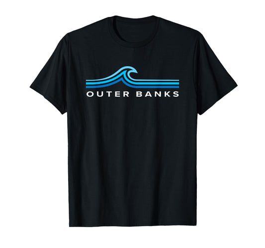 Outer Banks NC Waves Vintage Mens Womens Girls Boys Souvenir T-Shirt