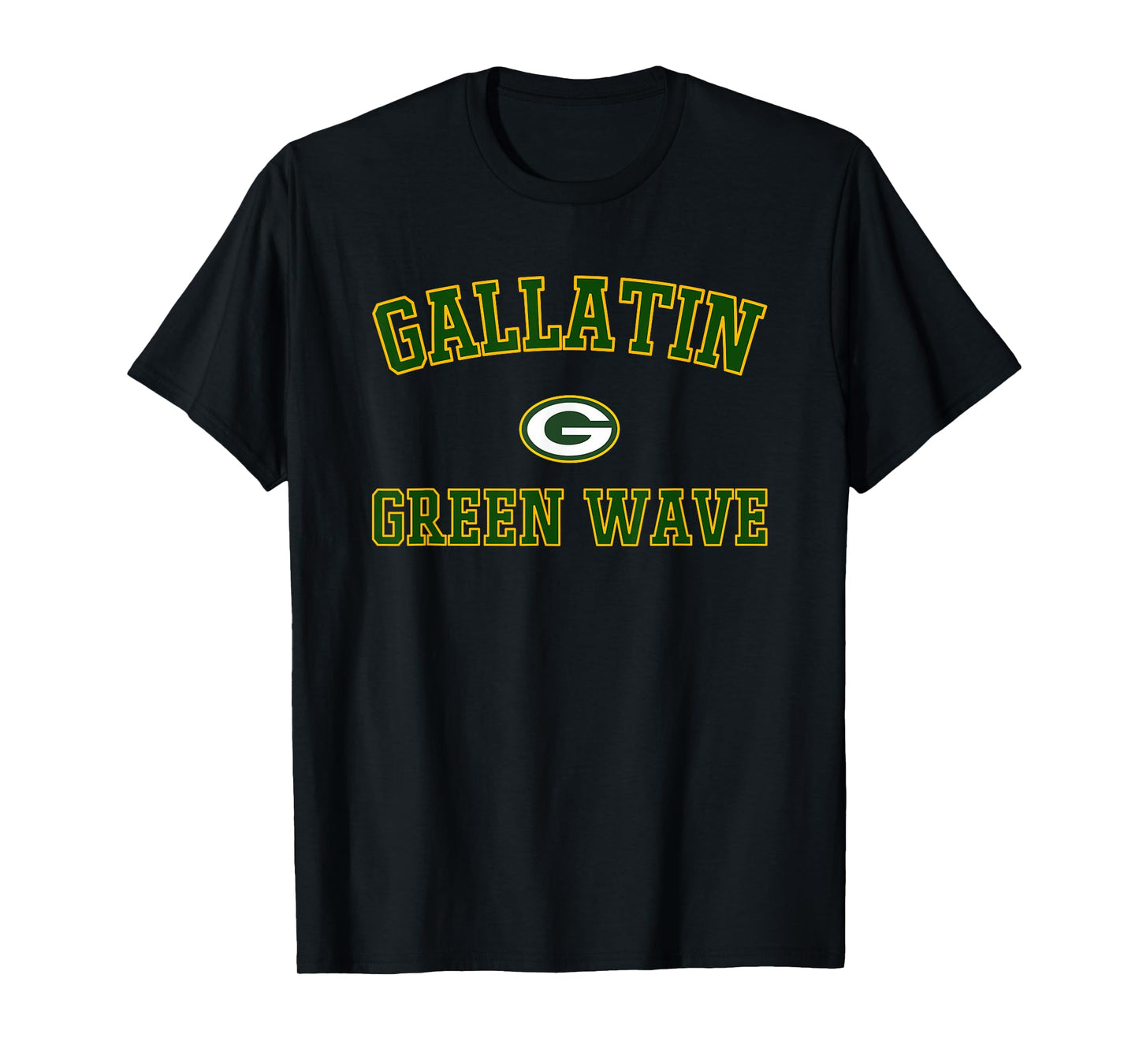 Gallatin Green Wave Logo Varsity HS T-Shirt