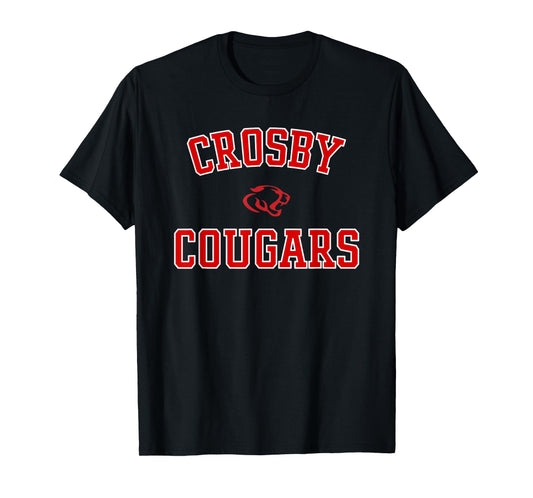 Crosby Cougars Logo Varsity HS T-Shirt