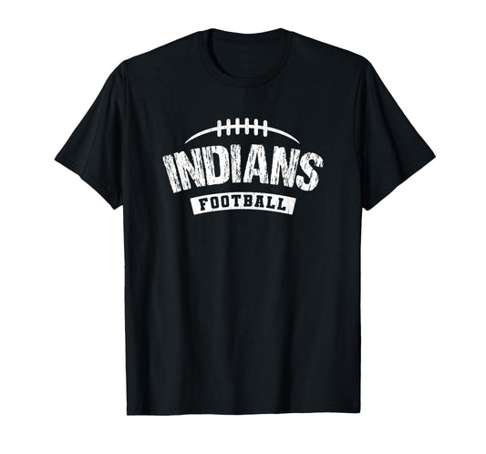 Indians Keller Football Distressed HS T-Shirt