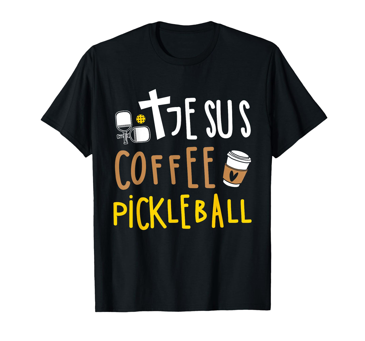 Jesus Coffee Pickleball For Men Women Christian Pickleball T-Shirt