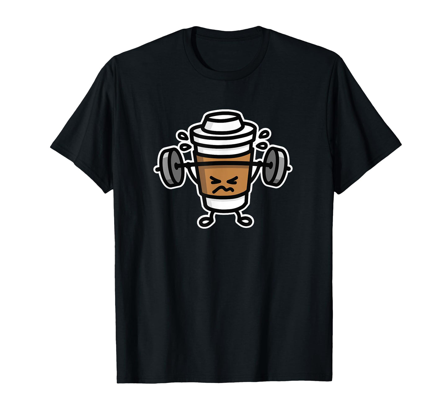 Funny strong coffee lift weights / workout at the gym tshirt