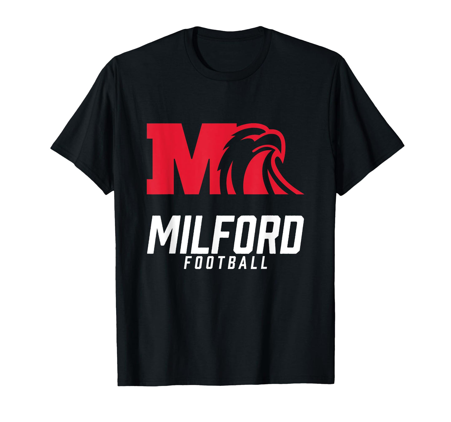 Milford Eagles Logo Football Team HS T-Shirt