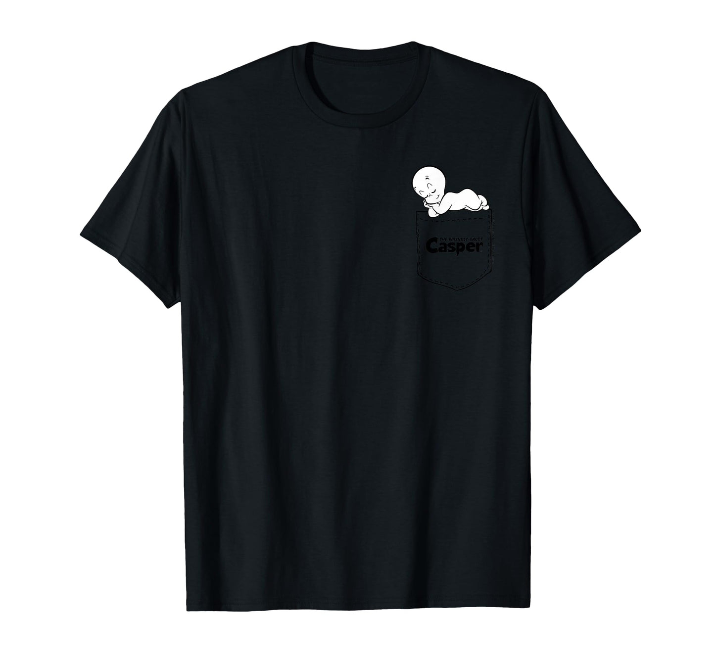 Casper The Friendly Ghost Napping On Your Pocket T-Shirt