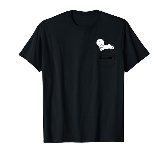 Casper The Friendly Ghost Napping On Your Pocket T-Shirt