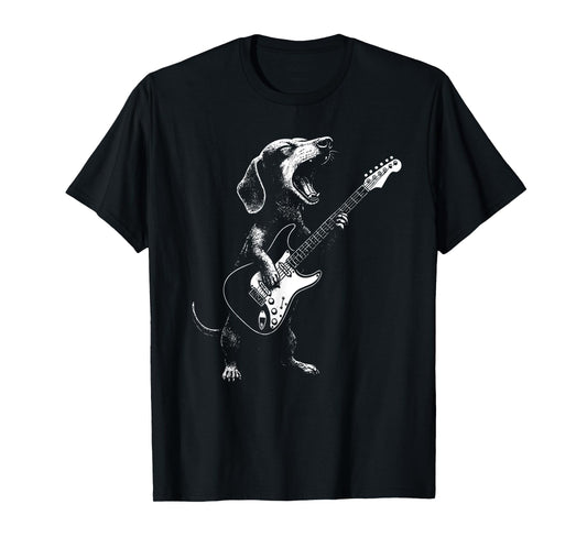dachshund playing guitar T-Shirt