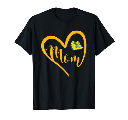 Deland Bulldogs Logo Heart Mom HS T-Shirt