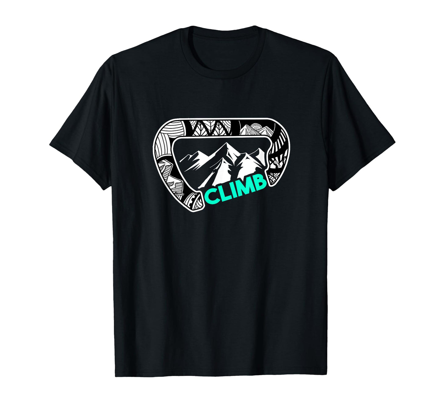 Carabiner Rock Climbing Gifts Print Climbing Bouldering T-Shirt