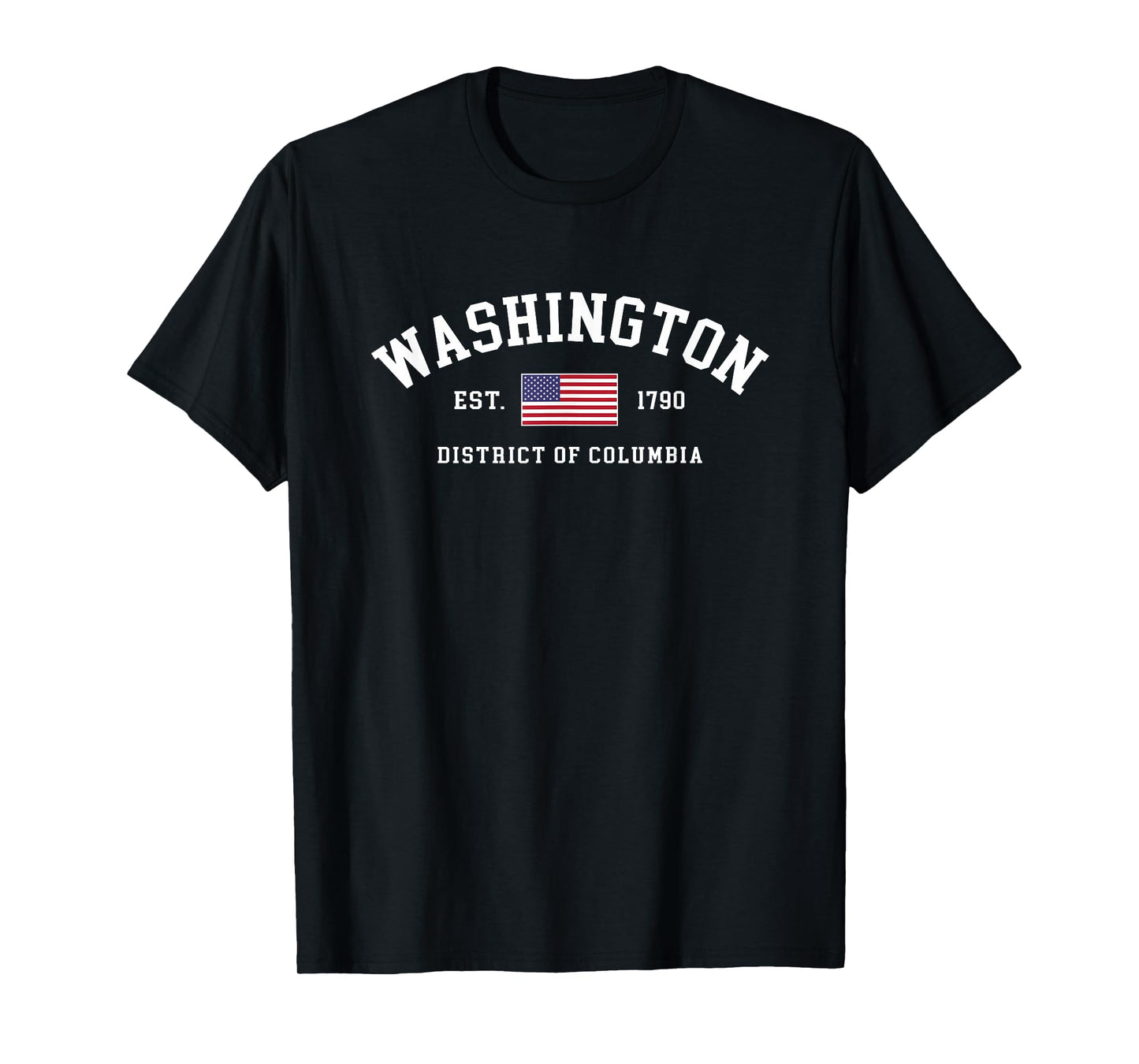Washington DC July 4th US Flag Retro Throwback Mens Womens T-Shirt