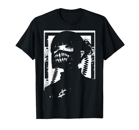 Horror Techwear Ghoul Girl Cybergoth Gothic Anime Manga T-Shirt