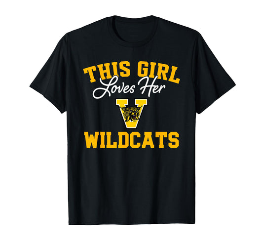 Valdosta Wildcats Logo This Girl Loves Her HS T-Shirt