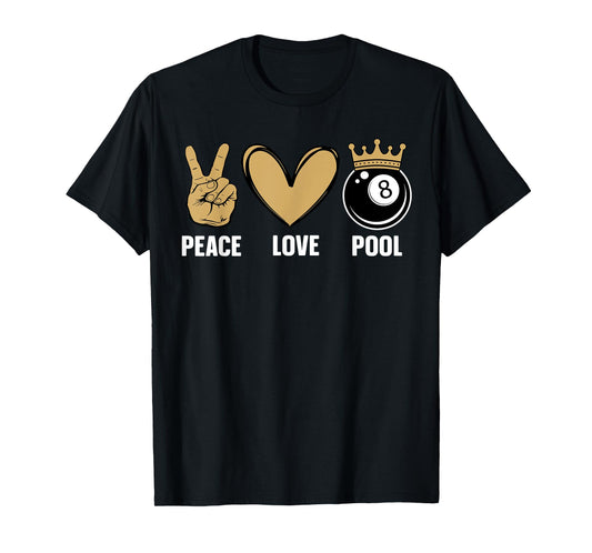 Cool Pool Design For Men Women Billiards 8 Ball Pool Player T-Shirt