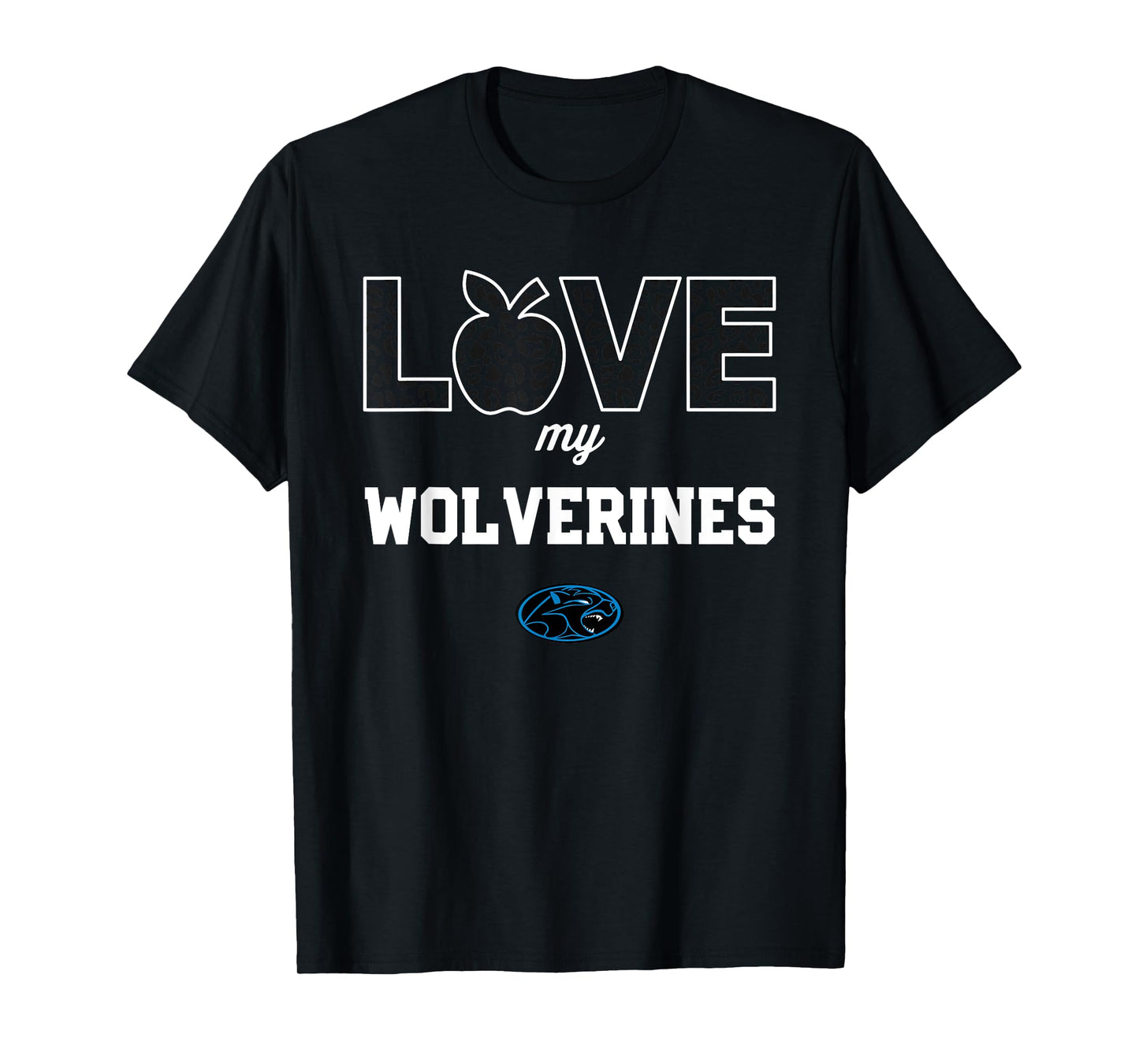 Woodland Hills Wolverines Logo Love My Team HS T-Shirt