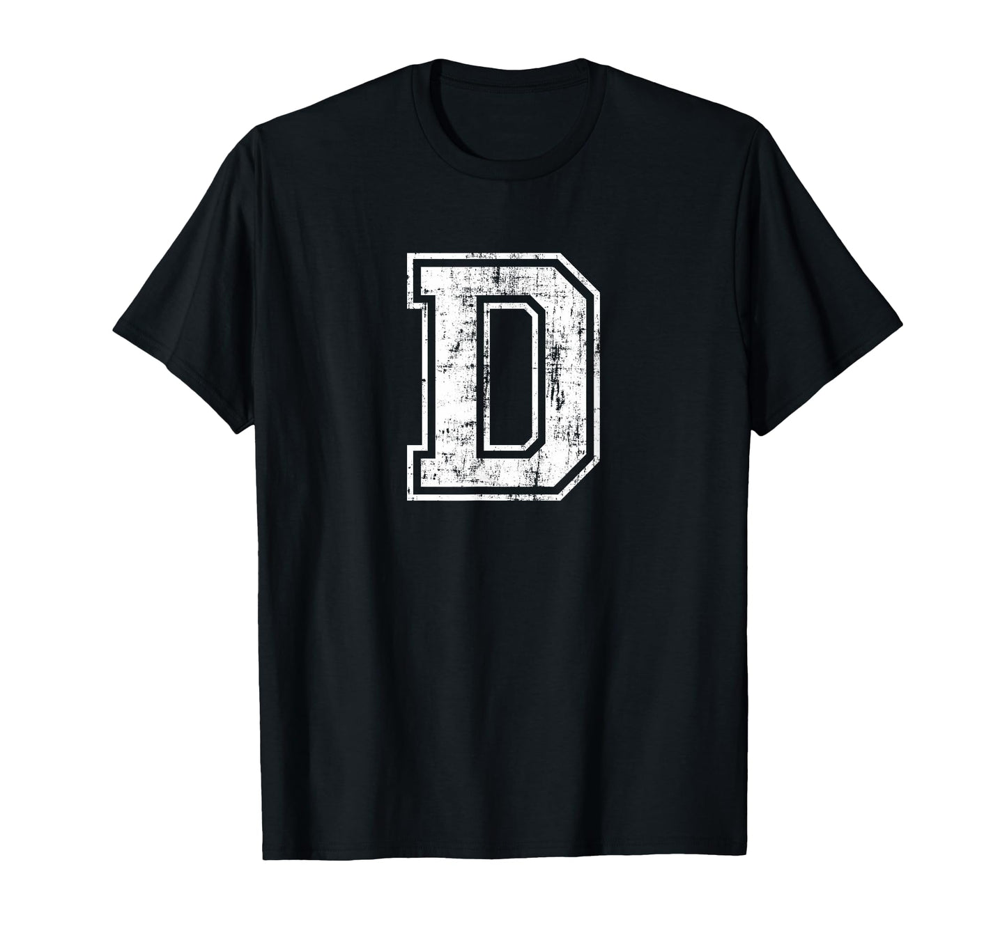 Letter D Uppercase Alphabet Initial School College Varsity T-Shirt