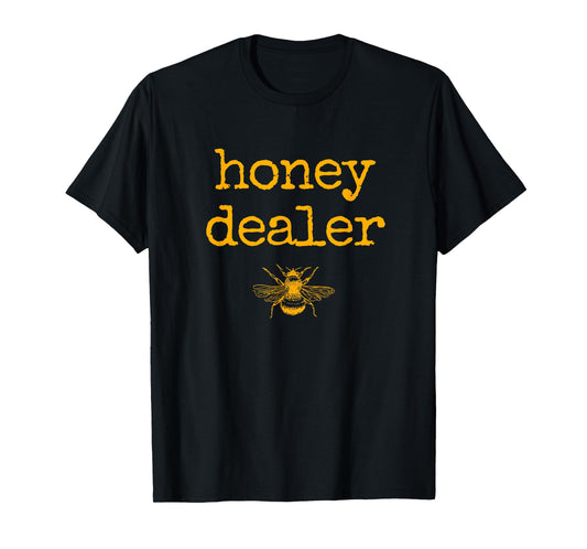 Honey Dealer Retro Honeycomb Honey Bees Funny Beekeeping T-Shirt