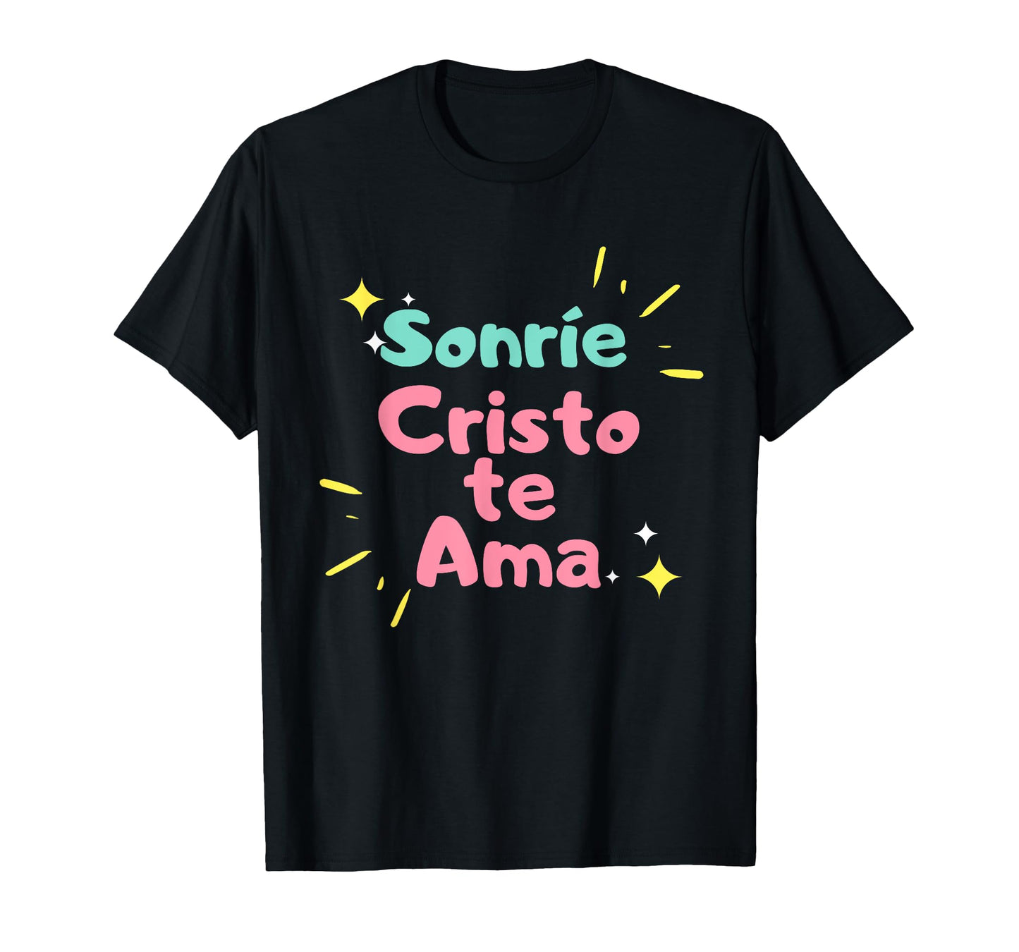 camisetas cristianas Sonrie Cristo te ama T-Shirt