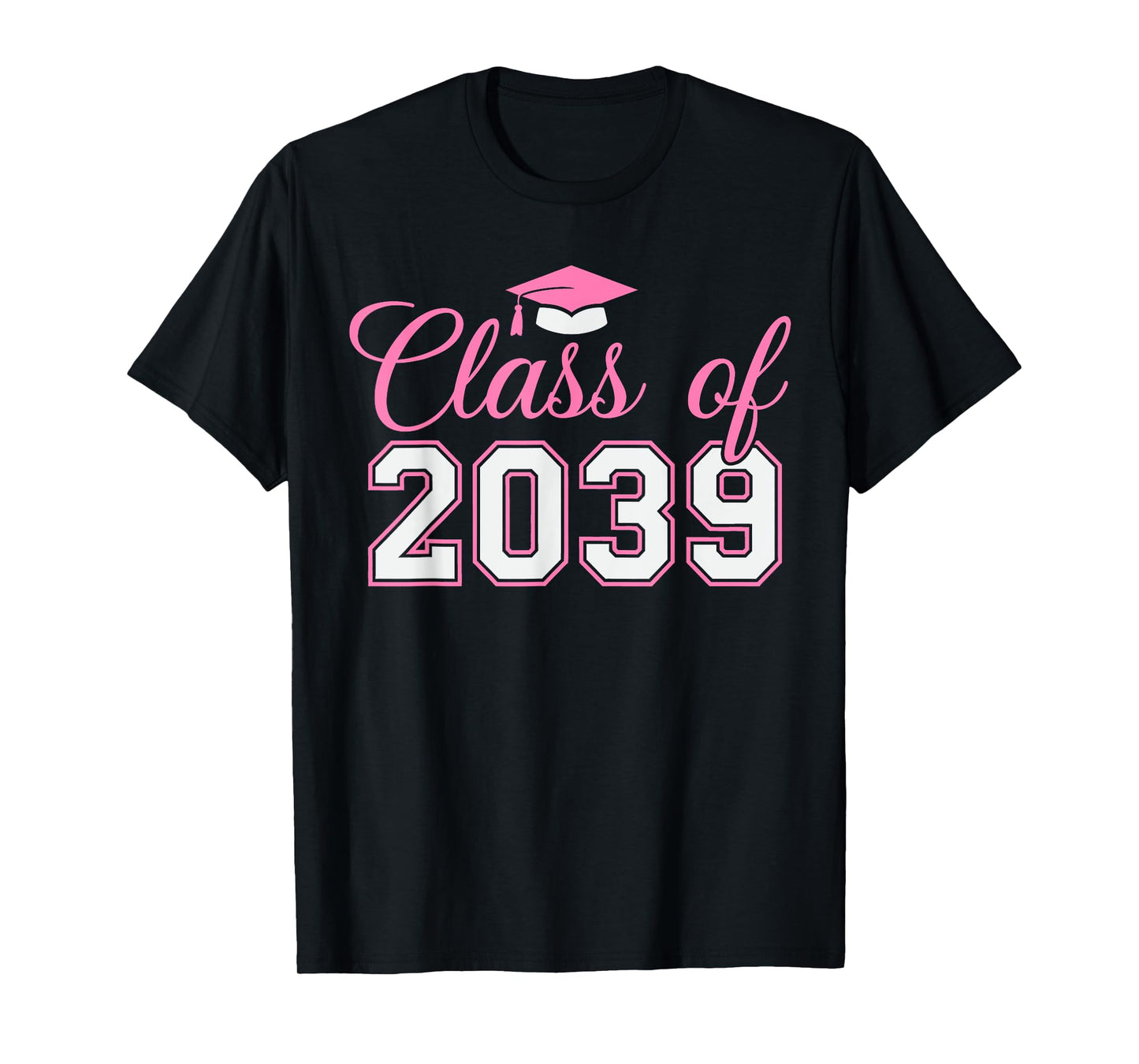Preschool Class of 2039 Grow With Me Graduation 2039 pink T-Shirt