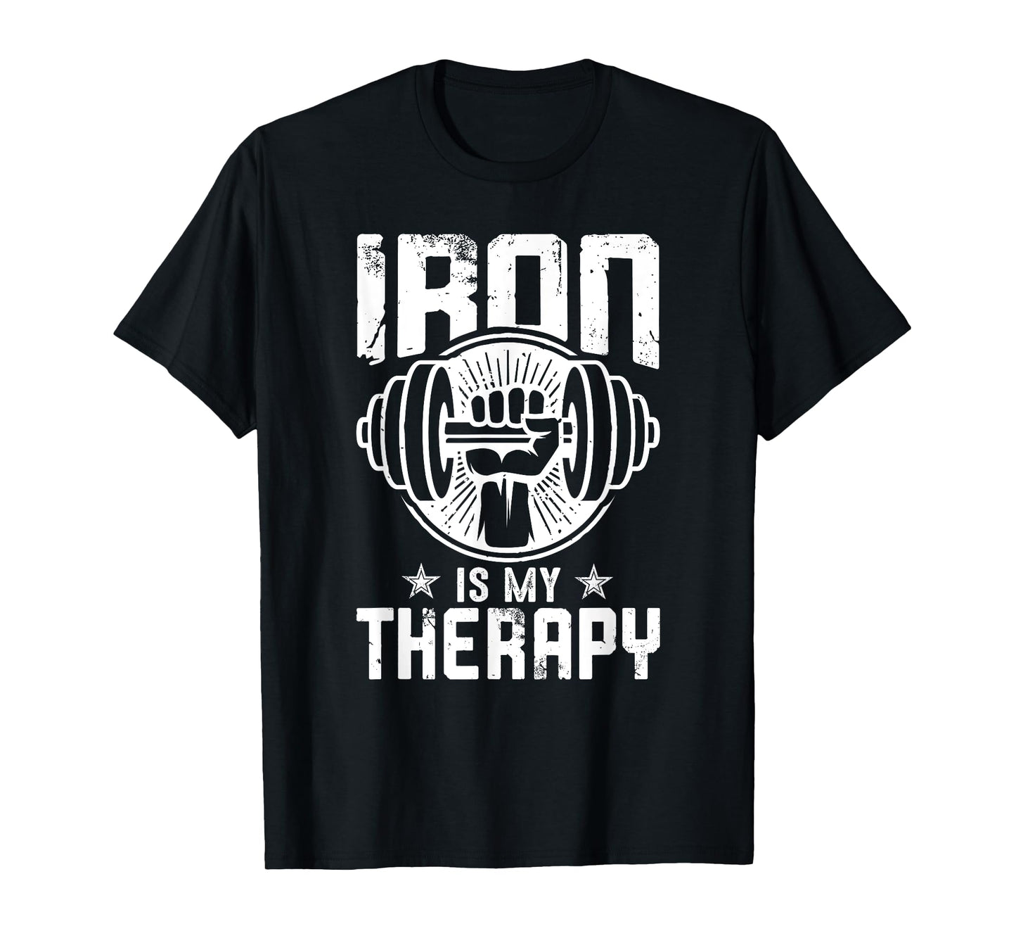 Iron Is My Therapy Gym Motivational T-Shirt