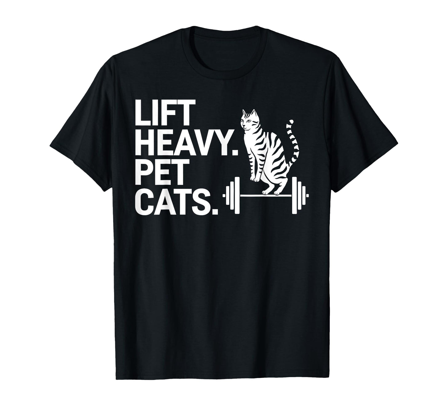 Weightlifting Cat Funny Gym Workout Lift Heavy Pet Cats Men Women Kids T-Shirt