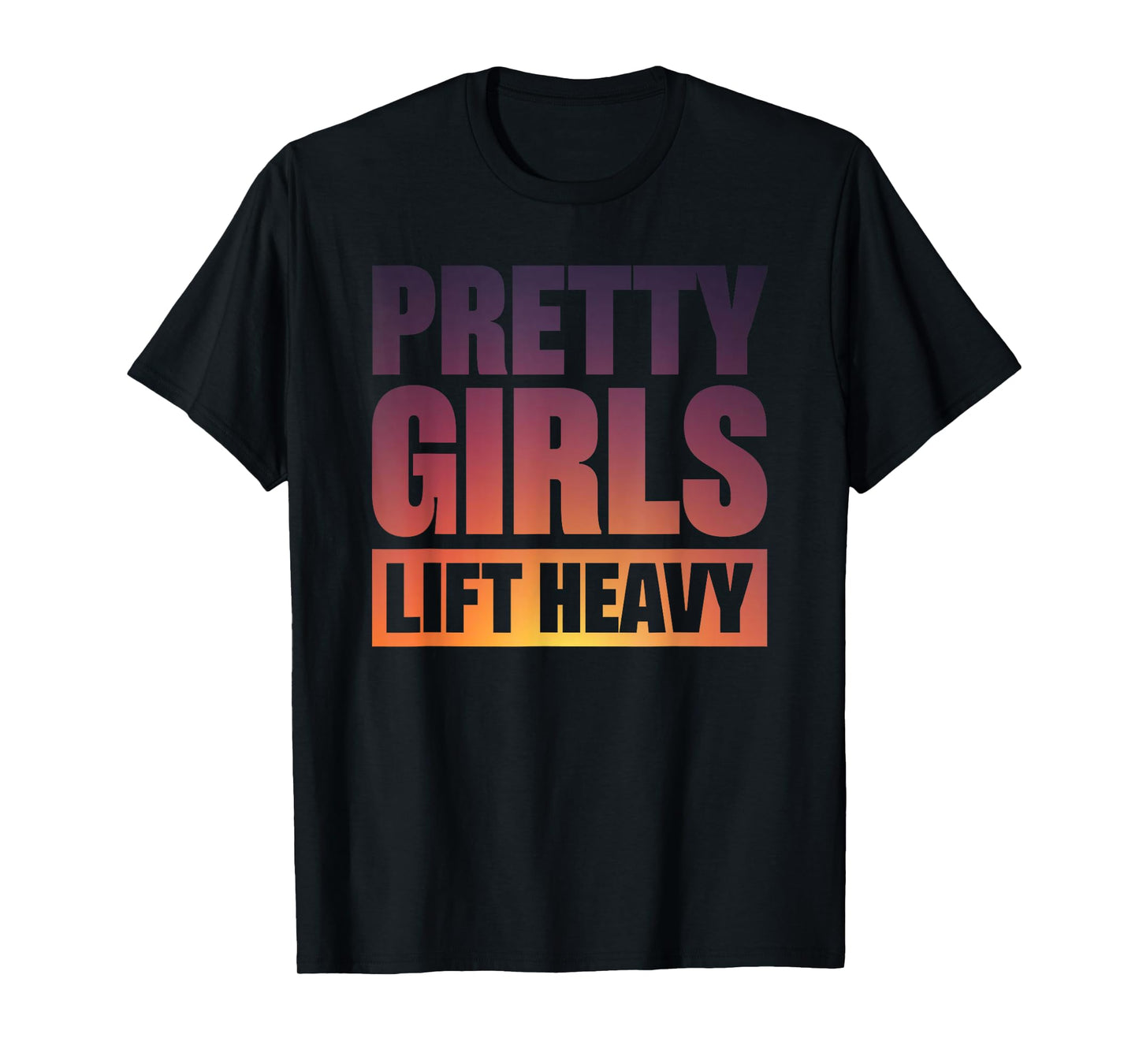 Weightlifting Fitness Gym Girl Powerlifter Women's Black Crew Neck Short Sleeve Modern Classic Regular Fit T-Shirt