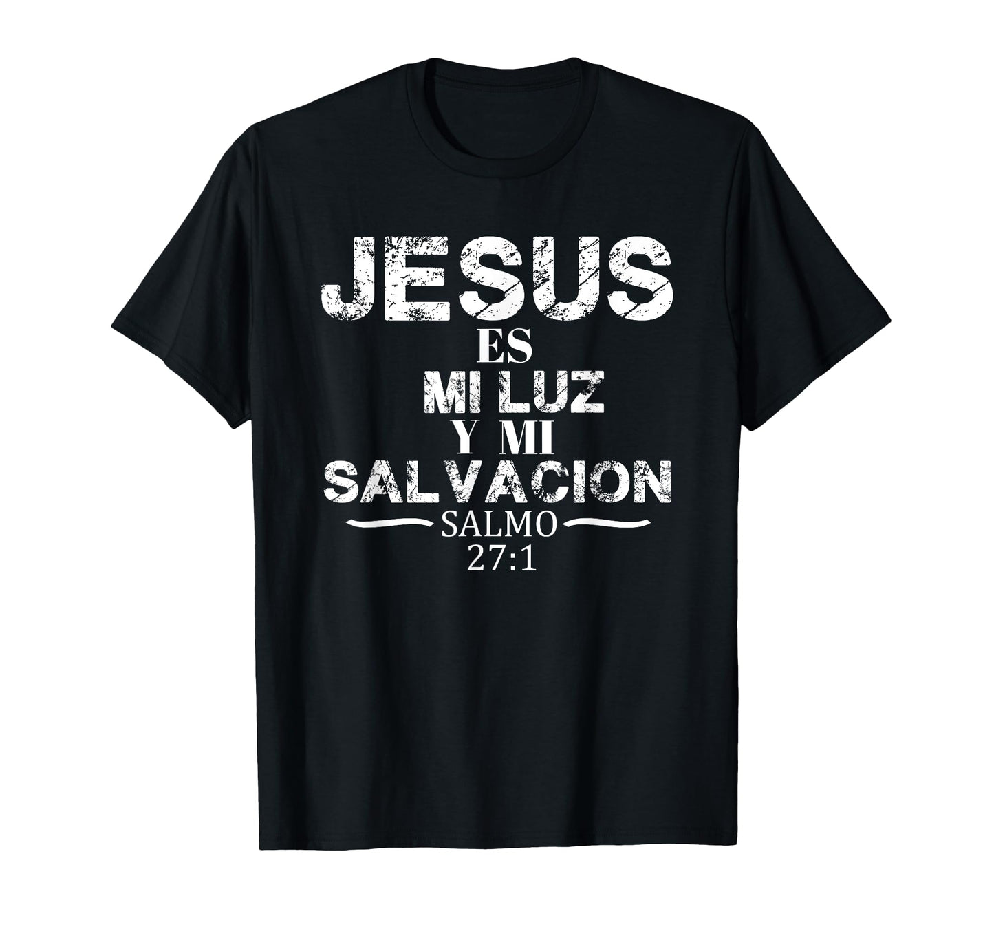 Playera Camisa Salmo Jesus Es Mi Luz Biblia Cristiana T-Shirt