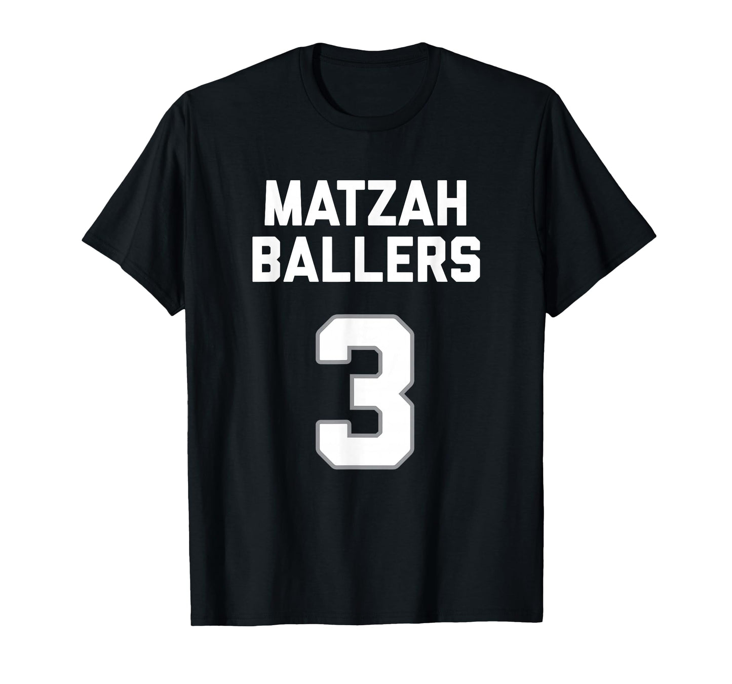 Matzah Baller 3 Funny Jewish Matzo Ball Pun Basketball Team T-Shirt