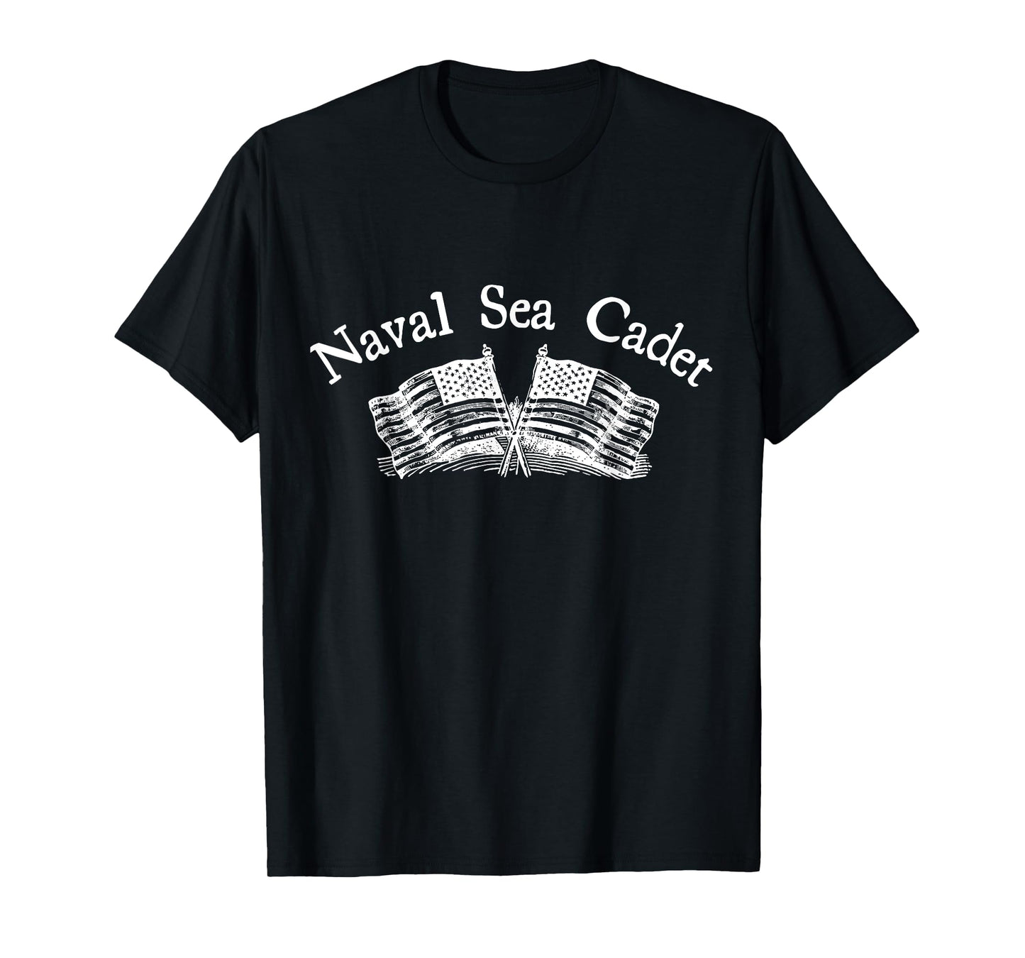 Naval Sea Cadet NSCC Minimal Art American Flag Vintage T-Shirt